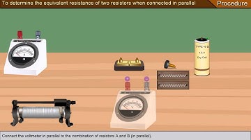 To determine the equivalent resistance of two resistors when connected in parallel