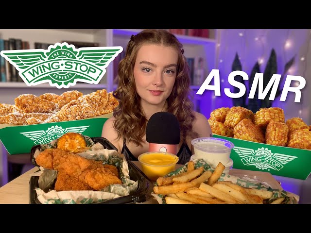 ASMR eat with me 🍗 WINGSTOP chicken tenders, fries, & corn