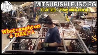 Mitsubishi Fuso FG flatbed / tray back build part 1 Resimi