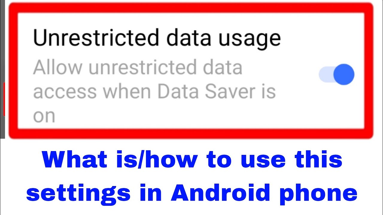 Unrestricted data usage kya hai।what is unrestricted data usage ...
