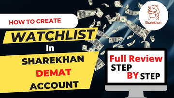 Sharekhan | How To Create & Del Watchlist in sharekhan demat account me | step by step