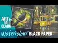 How to use black watercolour paper is it possible