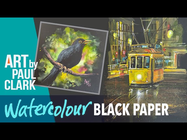 WOW! Black Watercolor Paper?!? Real-Time Hummingbird Tutorial 