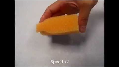 Shape recovery of elastic sponge with/without heating