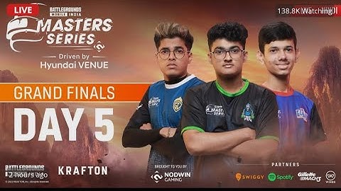Master Series | Grand Finals - Day 5 Battlegrounds Nodwin Lan Event Live 2022
