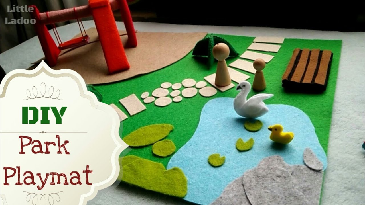 Make your own play mat for kids pretend play using quick-drying