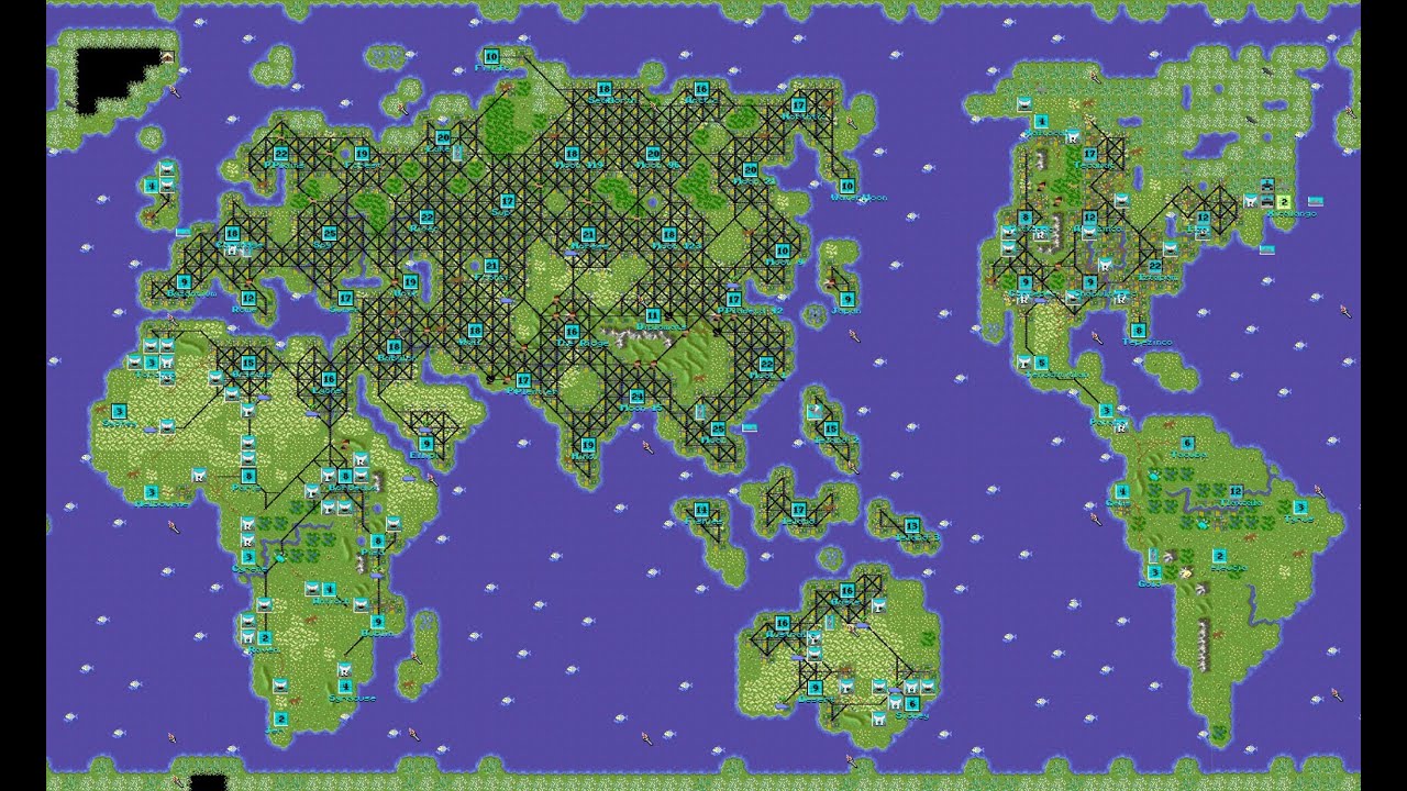 Remulia Map Civilization Civilization I: 75 Towns on World Map (civ1) The Hundred Cities ...