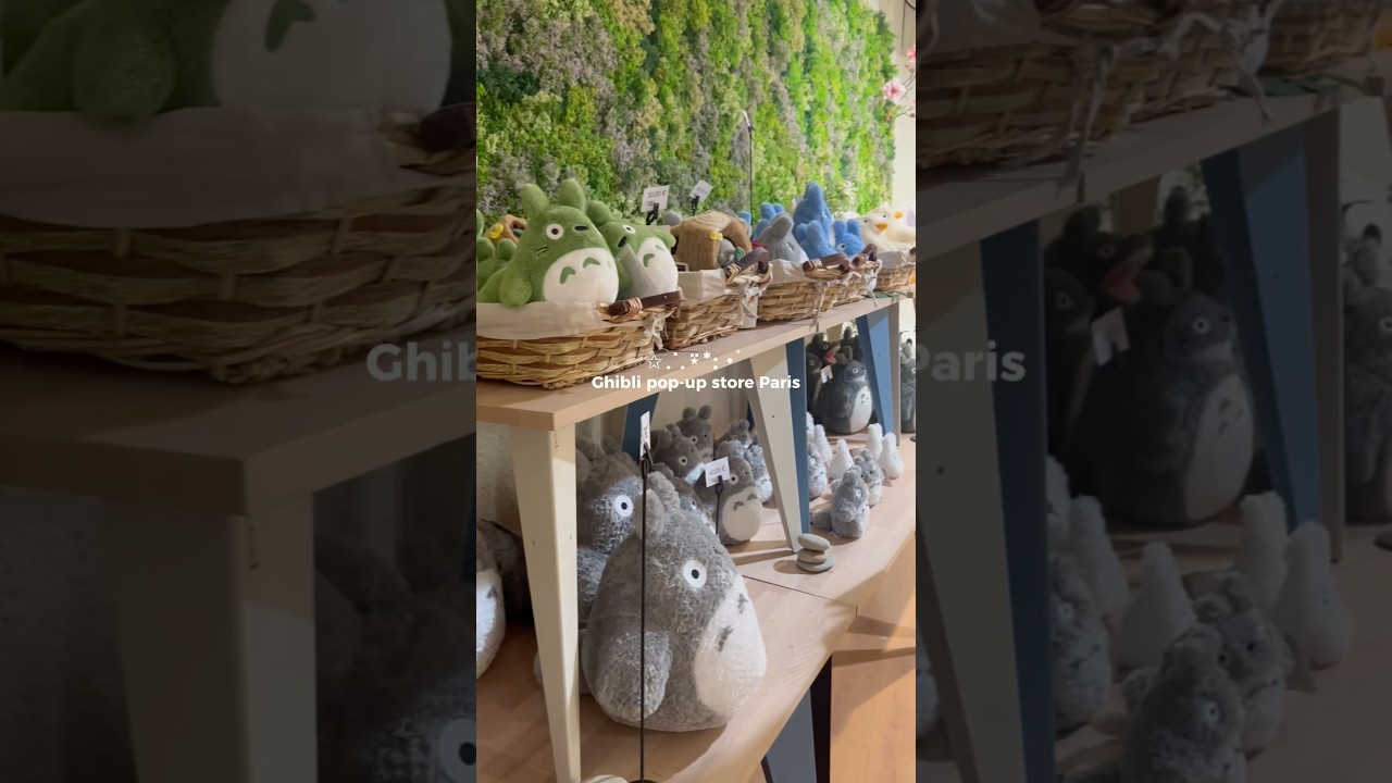 Ghibli pop-up store in Paris tour 🌱#ghiblistudio #ghiblistore #totoro #