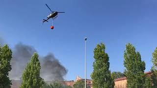 Incendi a la zona universitària de Manresa 23-8-17