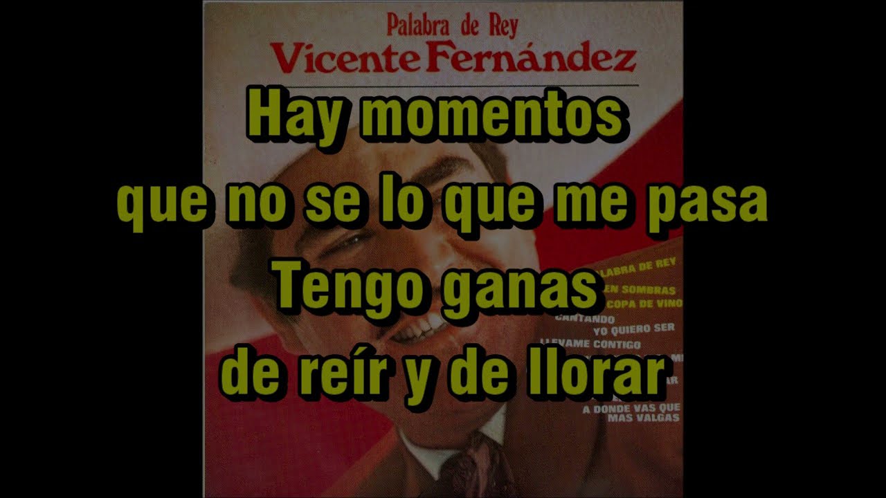 Cantando Vicente Fernandez Karaoke Demo YouTube