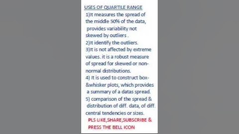 Uses of Quartile Deviation II  #MathsSkillRx #statisticsforeconomics  #shorts  #education