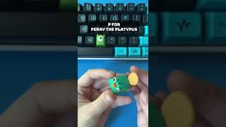 making a perry the platypus keycap #shorts