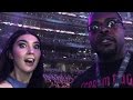 Cathy kelley seeks out the shocked undertaker guy in the wrestlemania 32 crowd april 3 2016