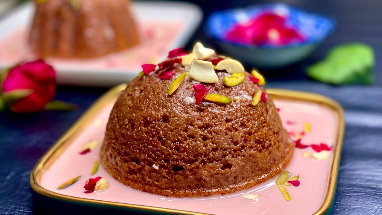 No Oven Eggless Rose Malai Cake एगलेस रोज़ मलाई केक आपने कभी नहीं