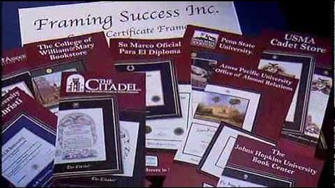 Framing Success Diploma Frames