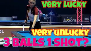 Pool Players Being Lucky & Unlucky
