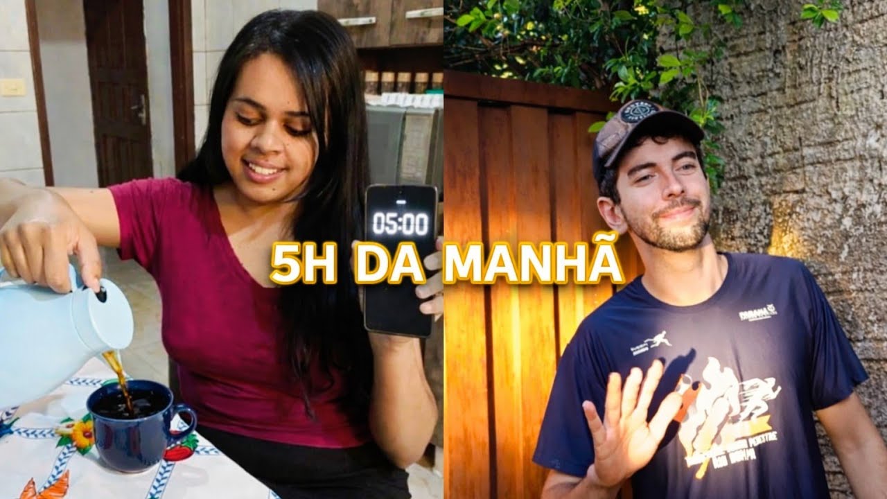 ACORDANDO 5H DA MANHÃ | ROTINA REAL DE DOIS JOVENS FORA DA CIDADE + SURPRESA