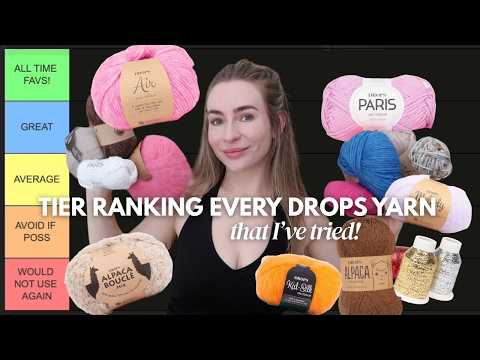 RATING EVERY DROPS YARN I'VE TRIED! | Honest Reviews + Examples!