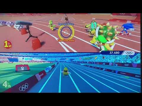 Mario Sonic At The Olympic Games Tokyo 2020 Team Daisy Loses To Team Peach On 4x100m Relay