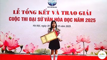 Phát biểu của  đại diện thí sinh tại Lễ Tổng kết và trao giải Cuộc thi Đại sứ Văn hóa đọc năm 2025