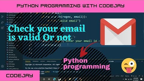 Check your email is valid or not using python | python programing in hindi | codejay