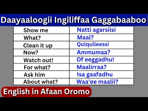 Daayaaloogii Ingiliffaa Gaggabaaboo Kutaa 1 English In Afaan Oromo Learn English In Afaan Oromo