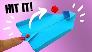 EASY origami origami catapult paper toy DIY, paper catapult with one sheet of paper