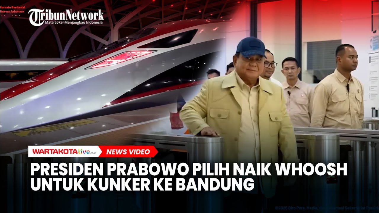 Presiden Prabowo Pilih Naik Whoosh Untuk Kunker ke Bandung, Ditemani Seskab Teddy