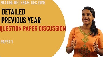 DETAILED DISCUSSION OF PREVIOUS YEAR QUESTIONS| NTA UGC NET EXAM |Video 2| Paper 1