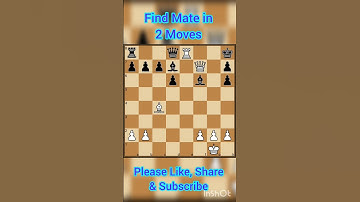 || Mate in 2||#shorts #chess  #checkmate #learnchess  #tactics   #chessforbeginners#checkmatetricks
