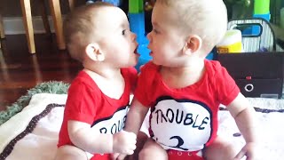 Top cutest twins baby playing together