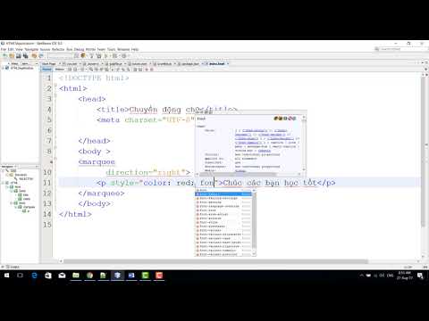 Bài 5: Hiệu ứng chữ chuyển động trong html