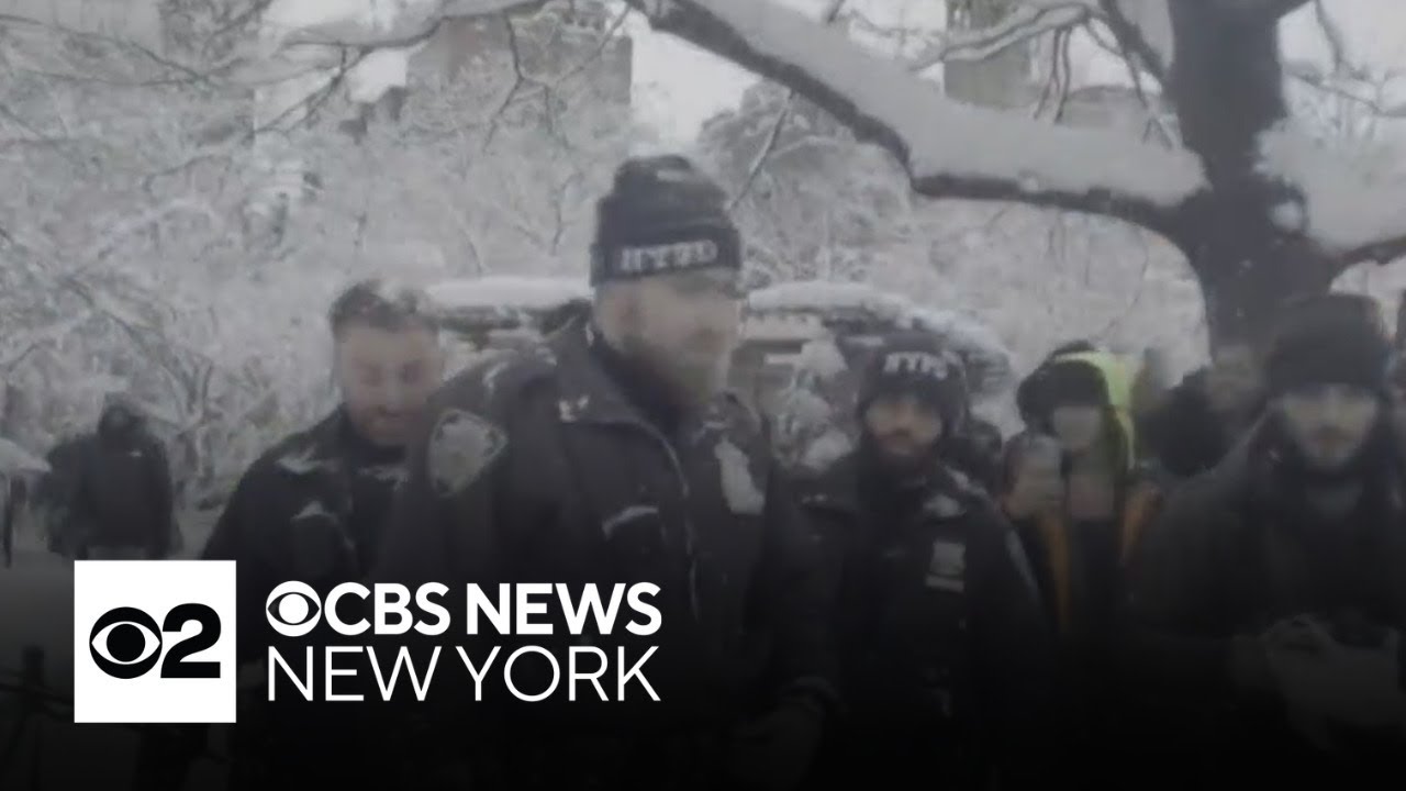 NYPD investigating video showing officers pelted with snowballs