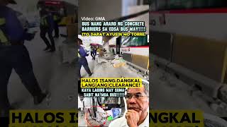 Bus NANG ARARO ng concrete barrier sa edsa! Bakit sobra SIKIP ng clearance, ito dapat ayusin! | MMDA