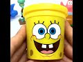 Funny Play-Doh Can Heads and Toys: SpongeBob SquarePants, Patrick Star, and Squidward #shorts