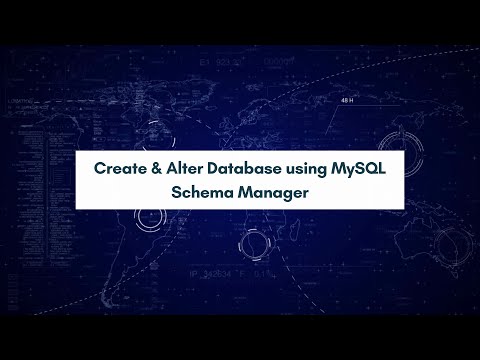 Create & Alter Database using  MySQL Schema Manager