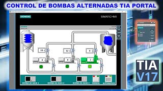 TIA PORTAL: Control Automático-Manual de Bombas de Agua Alternadas | Simulación en HMI Y PLC S7-1200