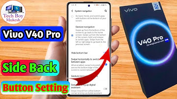 vivo v40 pro side back button, vivo v40 pro side back setting
