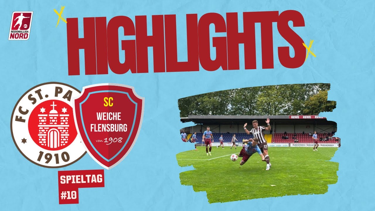 10. Spieltag Regionalliga Nord 25/26 | FC St. Pauli II - SC Weiche Flensburg 08 | Highlights