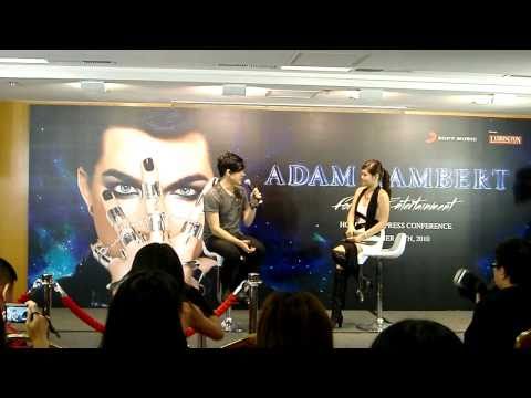 Adam Lambert #GlamNation Press Conference in Hong ...
