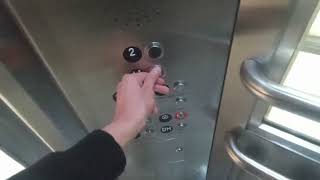 5749:St. Patrick's Day video! Vintage 1993 Mitsubishi Scenic Traction Elevators @ Target Pasadena CA