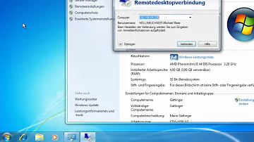 Wo finde ich die remotedesktopverbindung Windows 7?