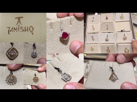 Tanishq diamond pendant designs with price and weight | diamond ruby pendant | diamond