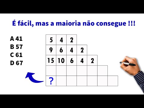 Questão 38 - “encontre o 1º termo da 5ª linha dessa sequência numérica”