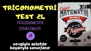 Ori̇ji̇nal Ayt Matemati̇k Soru Bankasi Tri̇gonometri̇ Test 24