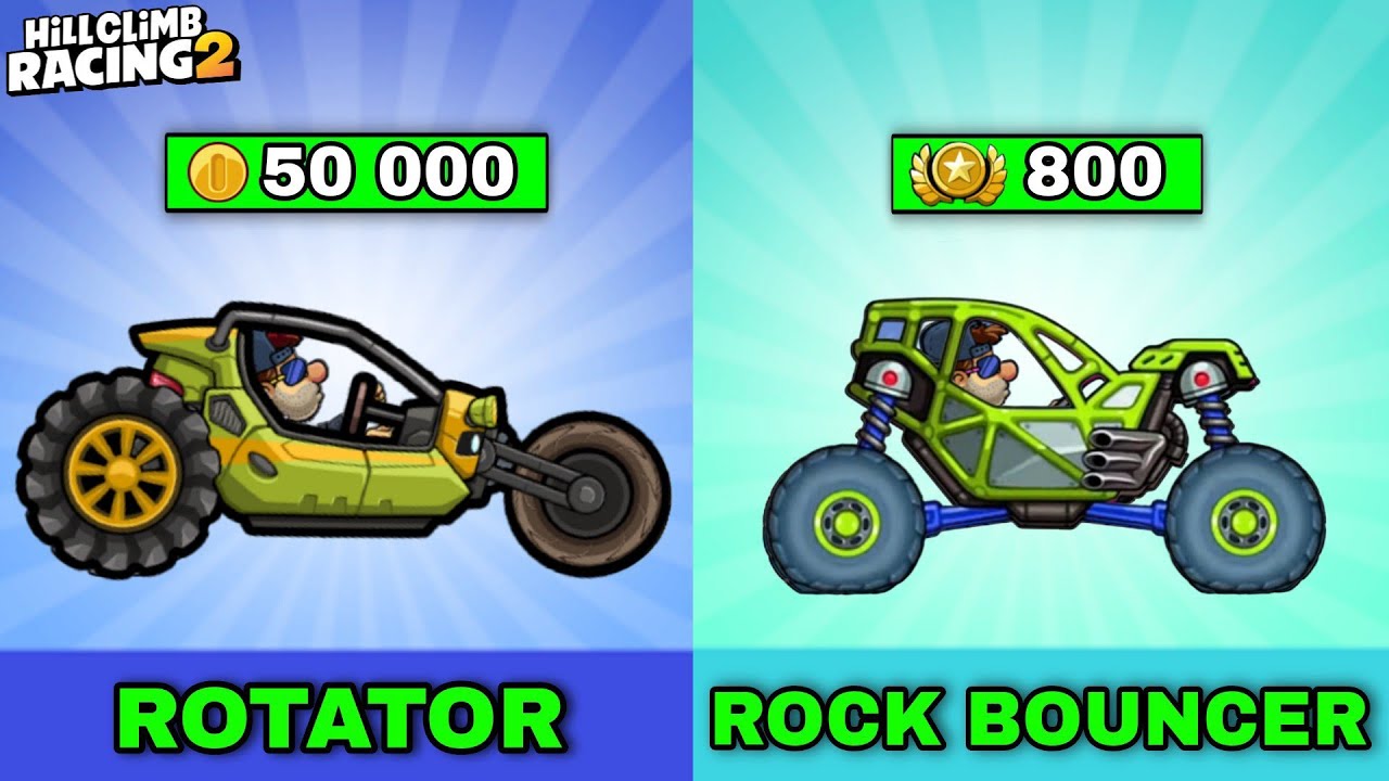 Hill Climb Racing 2 : ROTATOR vs ROCK BOUNCER