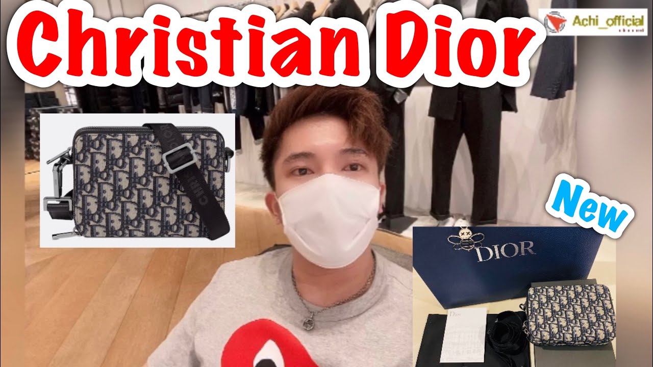 EP.85 - รีวิวแกะกล่อง POUCH WITH SHOULDER STRAP Beige and Black Dior Oblique Jacquard - New 2020