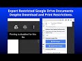 How to download View Only PDF files from Google Drive with Chrome Extension