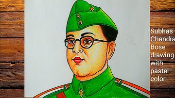 NETAJI SUBHASH CHANDRA BOSE DRAWING EASY||HOW TO DRAW SUBHAS CHANDRA BOSE