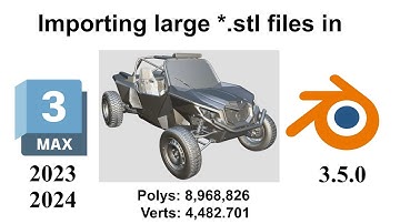 Importing STL. files in 3ds Max and Blender - 3D Comparison